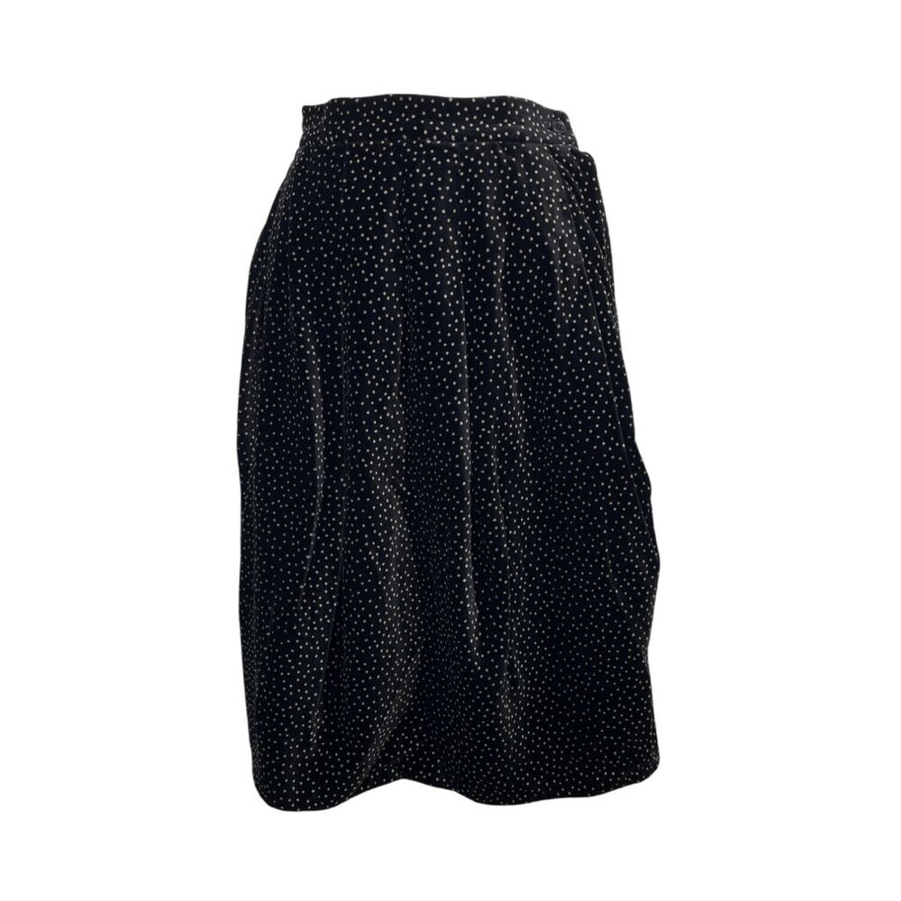Neiman Marcus Women's Black Polka Dot Midi Skirt Sz 40/6 - New